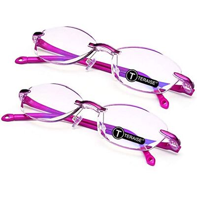TERAISE 2 PCS lunette anti lumiere bleue lunette loupe femme lunettes de lecture femme Confort de haute qualité(2.5X) - Publicité TERAISE 2 PCS lunette anti lumiere bleue lunette loupe femme lunettes de lecture femme Confort de haute qualité(2.5X) - Publicité