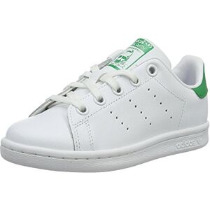 Adidas Stan Smith Chaussures Mixte Enfant Blanc (Footwear White/Footwear White/Green 0) 28 EU - Publicité