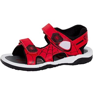 Marvel Spiderman Sandales de sport pour enfants Bout ouvert Chaussures d'été, rouge/noir, 31 EU - Publicité