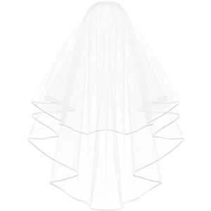 AIWXEEU Voile de Mariage Mariée, Voile Mariages, Blanc, Voiles de Mariage avec Peigne, pour Mariages, Costumes, Fêtes, Photographie - Publicité AIWXEEU Voile de Mariage Mariée, Voile Mariages, Blanc, Voiles de Mariage avec Peigne, pour Mariages, Costumes, Fêtes, Photographie - Publicité