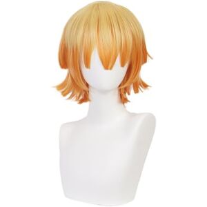 ZGNGLIZ Anime Agatsuma Zenitsu cosplay perruque pour démon: kimetsu no yaiba personnages jouent perruques de cosplay avec perruque gratuite - Publicité ZGNGLIZ Anime Agatsuma Zenitsu cosplay perruque pour démon: kimetsu no yaiba personnages jouent perruques de cosplay avec perruque gratuite - Publicité