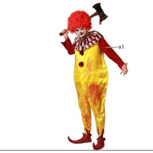 Atosa déguisement clown jaune halloween homme adulte XL - Publicité Atosa déguisement clown jaune halloween homme adulte XL - Publicité