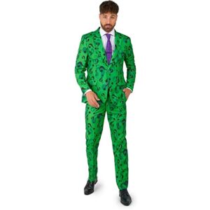 Suitmeister Costume d'halloween pour Homme avec imprimés élégants et effrayants-Ensemble Complet : Veste, Pantalon et Cravate d'affaires, The Riddler, XL - Publicité Suitmeister Costume d'halloween pour Homme avec imprimés élégants et effrayants-Ensemble Complet : Veste, Pantalon et Cravate d'affaires, The Riddler, XL - Publicité