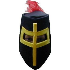Pouce et Compagnie Casque de Chevalier avec sa plume rouge, normes jouets, en mousse recouverte de tissu noir pour jouer sans se blesser - Publicité Pouce et Compagnie Casque de Chevalier avec sa plume rouge, normes jouets, en mousse recouverte de tissu noir pour jouer sans se blesser - Publicité