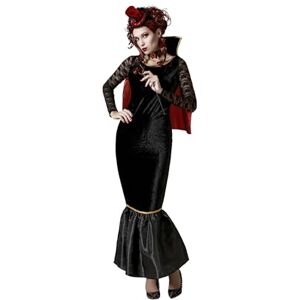 Atosa déguisement vampire robe noire avec cape femme adulte XS - Publicité Atosa déguisement vampire robe noire avec cape femme adulte XS - Publicité