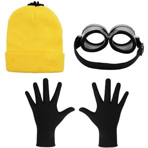 PUERFOCA 3 Pièces Set de Costume Jaune pour cosplay, Carnaval Halloween Cosplay Accessoires Avec Bonnet+Jaune Goggle+Gants, Accessoires de Costume pour Homme pour Halloween Cosplay - Publicité PUERFOCA 3 Pièces Set de Costume Jaune pour cosplay, Carnaval Halloween Cosplay Accessoires Avec Bonnet+Jaune Goggle+Gants, Accessoires de Costume pour Homme pour Halloween Cosplay - Publicité