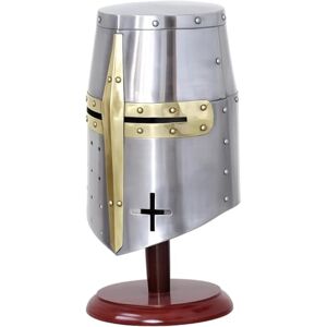 Nautical Replica Hub Réplique du casque médiéval du Templier Chevalier Armure Grec Spartan Halloween - Publicité Nautical Replica Hub Réplique du casque médiéval du Templier Chevalier Armure Grec Spartan Halloween - Publicité