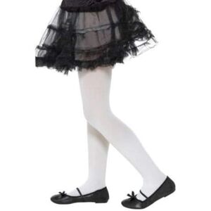 Smiffys Opaque Tights, White, Age 6-12 - Publicité