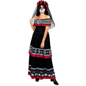 Funidelia Déguisement de Catrina pour femme avec serre-tête à fleurs et voile, Costume de Jour des Morts pour adultes, Déguisements de Carnaval, Halloween et Fêtes – Taille XL - Publicité Funidelia Déguisement de Catrina pour femme avec serre-tête à fleurs et voile, Costume de Jour des Morts pour adultes, Déguisements de Carnaval, Halloween et Fêtes – Taille XL - Publicité