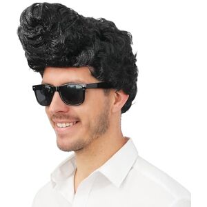 P'tit Clown -13130 Perruque Banane Look Rock'n'Roll Assuré, Idéale pour une soirée déguisée Cheveux Synthétiques en Polyester Taille Unique Noir - Publicité P'tit Clown -13130 Perruque Banane Look Rock'n'Roll Assuré, Idéale pour une soirée déguisée Cheveux Synthétiques en Polyester Taille Unique Noir - Publicité