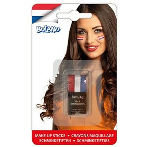 Boland 61865 – Stylo de maquillage Pays-Bas, 3 couleurs dans un stylo, drapeau du pays, couleur corporelle, facile à appliquer et à enlever, Coupe du monde, Championnat d'Europe, Fête à thème, - Publicité Boland 61865 – Stylo de maquillage Pays-Bas, 3 couleurs dans un stylo, drapeau du pays, couleur corporelle, facile à appliquer et à enlever, Coupe du monde, Championnat d'Europe, Fête à thème, - Publicité