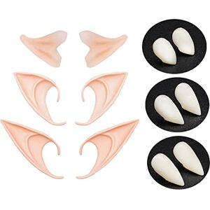 MFCGHXR Oreille Elfe Femme, Elf Ears, Dents De Vampire 3 Paires d'oreilles d'elfe, oreilles d'elfe d'halloween,3 Paires de Dents de Vampire Crocs de Vampire pour Cosplay Elfes Halloween Carnaval (3 Tailles) - Publicité MFCGHXR Oreille Elfe Femme, Elf Ears, Dents De Vampire 3 Paires d'oreilles d'elfe, oreilles d'elfe d'halloween,3 Paires de Dents de Vampire Crocs de Vampire pour Cosplay Elfes Halloween Carnaval (3 Tailles) - Publicité