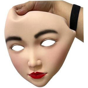 Lawnrden Masque d'Halloween Mystérieux masque réaliste effrayant Latex de latex de la peau peau à la douce pour les hommes Femmes Halloween Party Cosplay (Femal Face) - Publicité Lawnrden Masque d'Halloween Mystérieux masque réaliste effrayant Latex de latex de la peau peau à la douce pour les hommes Femmes Halloween Party Cosplay (Femal Face) - Publicité