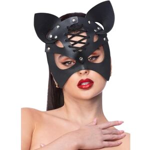 Smiffys Masque de chat en simili cuir noir, avec boucle Halloween - Publicité Smiffys Masque de chat en simili cuir noir, avec boucle Halloween - Publicité