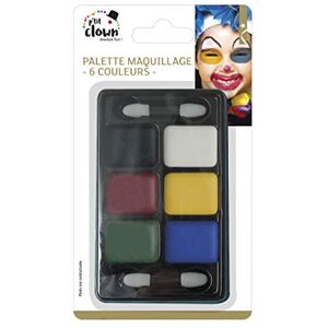 P'tit Clown 91011 Palette de Maquillage Fard Gras 6 Couleurs 2 Pinceaux Make-up Enfant Adulte Peinture Visage Non Toxique Halloween, Carnaval, Anniversaire, Cosplay, Kermesse - Publicité P'tit Clown 91011 Palette de Maquillage Fard Gras 6 Couleurs 2 Pinceaux Make-up Enfant Adulte Peinture Visage Non Toxique Halloween, Carnaval, Anniversaire, Cosplay, Kermesse - Publicité