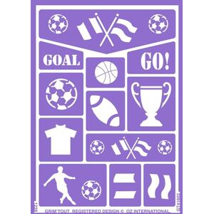 GO MANGA GRIM'TOUT Pochoir Maquillage Enfant Sport 21x15 cm Reutilisable et Lavable Fête, Kermesse et Anniversaire Kit Peinture Visage, Dessin, Tatouage Temporaire Fille, Garçon - Publicité GO MANGA GRIM'TOUT Pochoir Maquillage Enfant Sport 21x15 cm Reutilisable et Lavable Fête, Kermesse et Anniversaire Kit Peinture Visage, Dessin, Tatouage Temporaire Fille, Garçon - Publicité