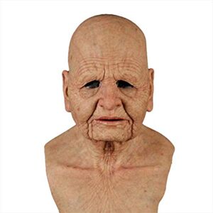 Merkts Accessoire de maquillage réaliste en latex pour homme âgé d'horreur froissé pour décoration de fête de vieil homme - Publicité Merkts Accessoire de maquillage réaliste en latex pour homme âgé d'horreur froissé pour décoration de fête de vieil homme - Publicité
