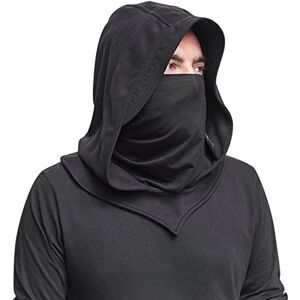 hero-s Bonnet à Capuche Médiévale avec Voile Coupe-vent Cagoule Respirante, Masque Facial Anti-gouttes, Manteau à Capuche, Noir - Publicité hero-s Bonnet à Capuche Médiévale avec Voile Coupe-vent Cagoule Respirante, Masque Facial Anti-gouttes, Manteau à Capuche, Noir - Publicité