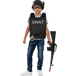Funidelia Gilet SWAT pour garçon Agent de Police, FBI Déguisement pour enfant et accessoires pour Halloween, carnaval et fêtes Noir - Publicité Funidelia Gilet SWAT pour garçon Agent de Police, FBI Déguisement pour enfant et accessoires pour Halloween, carnaval et fêtes Noir - Publicité