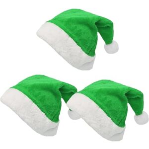 Onlvmyur 3 pièces Bonnet Pere Noel Adulte Bonnet Noel Peluche Chapeau de Noël Vert pour Costume de Noël - Publicité Onlvmyur 3 pièces Bonnet Pere Noel Adulte Bonnet Noel Peluche Chapeau de Noël Vert pour Costume de Noël - Publicité