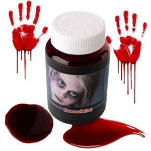 KING OF HALLOWEEN.DE Real FX Blood – Faux sang 250 ml KingofHalloween.de pour Halloween, théâtre, maquillage SFX et blessures réalistes - Publicité KING OF HALLOWEEN.DE Real FX Blood – Faux sang 250 ml KingofHalloween.de pour Halloween, théâtre, maquillage SFX et blessures réalistes - Publicité