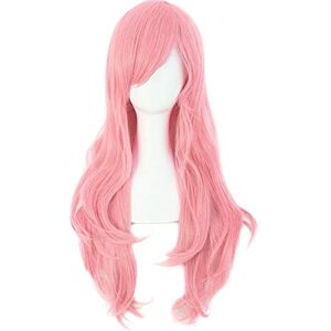 MapofBeauty 70cm/ 28 Pouce Longue Bouclé Femmes Bouclé Perruques (Rose) - Publicité MapofBeauty 70cm/ 28 Pouce Longue Bouclé Femmes Bouclé Perruques (Rose) - Publicité