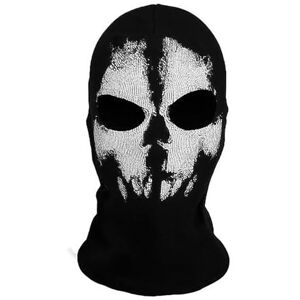 WEWOM Cagoule Call of Duty de tête de Mort avec 2 Ouvertures pour Yeux I Couleur: Noir - Publicité WEWOM Cagoule Call of Duty de tête de Mort avec 2 Ouvertures pour Yeux I Couleur: Noir - Publicité
