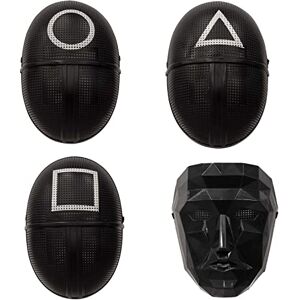 Boland Masque Triangle, carré, cercle ou leader, 4 modèles au choix, soldat garde, joueur, masque facial, masque de jeu coréen, jeu, costume, carnaval, fête à thème - Publicité Boland Masque Triangle, carré, cercle ou leader, 4 modèles au choix, soldat garde, joueur, masque facial, masque de jeu coréen, jeu, costume, carnaval, fête à thème - Publicité