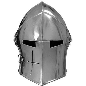 Medieval Replicas Medival Barbuta Casque de protection pour chevaliers templiers en acier - Publicité Medieval Replicas Medival Barbuta Casque de protection pour chevaliers templiers en acier - Publicité