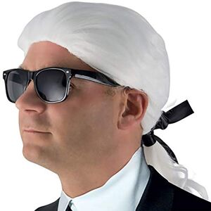 P'tit Clown 18036 Perruque KARL avec catogan Karl's Wig Cheveux Synthétiques Parfait pour Carnaval, Fêtes à Thèmes, Fashion Week, Soirées Costumées, Nouvel An Adulte Homme Blanc - Publicité P'tit Clown 18036 Perruque KARL avec catogan Karl's Wig Cheveux Synthétiques Parfait pour Carnaval, Fêtes à Thèmes, Fashion Week, Soirées Costumées, Nouvel An Adulte Homme Blanc - Publicité