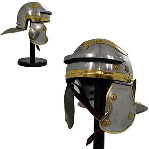 Nautical Replica Hub Casque médiéval Centurion Trooper Réplique de casque romain médiéval Costume d'Halloween avec support - Publicité Nautical Replica Hub Casque médiéval Centurion Trooper Réplique de casque romain médiéval Costume d'Halloween avec support - Publicité