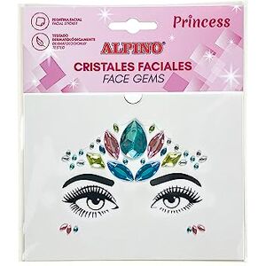 Alpino Gemmes faciales adhésives Princess Autocollants brillants pour le visage Maquillage pour les festivals, le carnaval et l'Halloween Autocollants faciaux brillants - Publicité Alpino Gemmes faciales adhésives Princess Autocollants brillants pour le visage Maquillage pour les festivals, le carnaval et l'Halloween Autocollants faciaux brillants - Publicité
