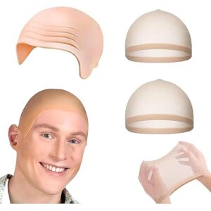 S.F.Pachira Bonnet Chauve en Latex, Calotte Chauve Casquettes, Perruque de Crâne en Cuir épais, Chauves Bonnet de Perruque, Robe Fantaisie Cap pour Adultes Maquillage Halloween Déguisements Cosplay - Publicité S.F.Pachira Bonnet Chauve en Latex, Calotte Chauve Casquettes, Perruque de Crâne en Cuir épais, Chauves Bonnet de Perruque, Robe Fantaisie Cap pour Adultes Maquillage Halloween Déguisements Cosplay - Publicité