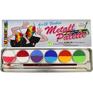 Eulenspiegel 206102 Palette métal Split Cakes, 6 x 3,5 ml de peinture et 1 pinceau, peinture pour maquillage - Publicité Eulenspiegel 206102 Palette métal Split Cakes, 6 x 3,5 ml de peinture et 1 pinceau, peinture pour maquillage - Publicité