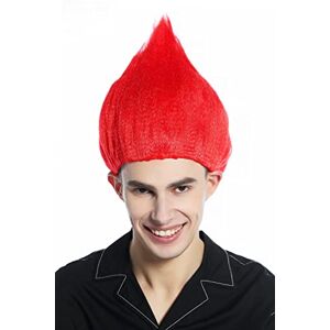 WIG ME UP CW-057-PC13 Perruque femmes hommes carnaval halloween rouge crêpée troll lutin feu diable - Publicité WIG ME UP CW-057-PC13 Perruque femmes hommes carnaval halloween rouge crêpée troll lutin feu diable - Publicité