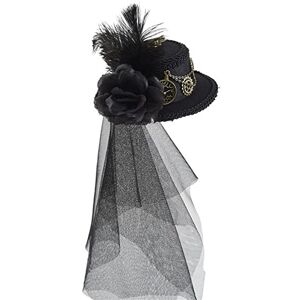 caoxhenr Chapeau haut-de-forme steampunk avec voile pour femme, chapeau steampunk magique, chapeau d'Halloween, couvre-chef, accessoires steampunk noir, Noir , M - Publicité caoxhenr Chapeau haut-de-forme steampunk avec voile pour femme, chapeau steampunk magique, chapeau d'Halloween, couvre-chef, accessoires steampunk noir, Noir , M - Publicité