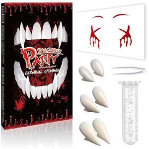 CYBIONE Dents de Vampire d'halloween pour Enfants et Adultes Maquillage d'halloween Dents de Vampire Attrape Dents de Vampire Visage de Tatouage d'halloween Accessoires de Maquillage Dents de - Publicité CYBIONE Dents de Vampire d'halloween pour Enfants et Adultes Maquillage d'halloween Dents de Vampire Attrape Dents de Vampire Visage de Tatouage d'halloween Accessoires de Maquillage Dents de - Publicité
