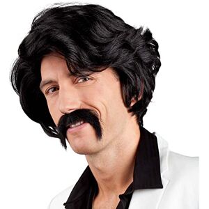 Boland 86346 Perruque Chuck avec moustache, années 70, gangster, popstar, style italien, St Pauli, Kiez, Reeperbahn, carnaval, Halloween, Mardi gras, soirée à thème - Publicité Boland 86346 Perruque Chuck avec moustache, années 70, gangster, popstar, style italien, St Pauli, Kiez, Reeperbahn, carnaval, Halloween, Mardi gras, soirée à thème - Publicité