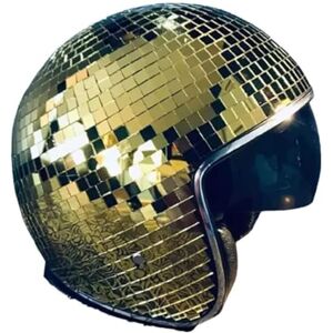 MEKLITRZ Casque de boule disco avec visière rétractable Casque disco en verre à paillettes pour DJ, club, scène, bar, fête, mariage, vacances, décoration de fête (Gol - Publicité MEKLITRZ Casque de boule disco avec visière rétractable Casque disco en verre à paillettes pour DJ, club, scène, bar, fête, mariage, vacances, décoration de fête (Gol - Publicité