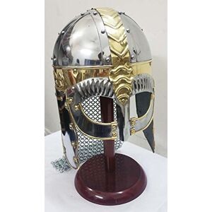 Medieval Replicas Casque médiéval/viking avec cotte de mailles - Publicité Medieval Replicas Casque médiéval/viking avec cotte de mailles - Publicité
