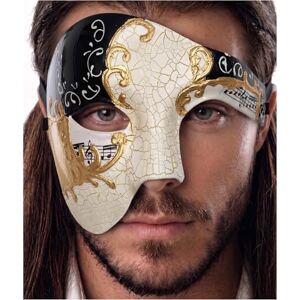 Luxury Mask Luxe Masque Demi Visage Masque Noir fantôme de l'opéra Or Taille unique - Publicité Luxury Mask Luxe Masque Demi Visage Masque Noir fantôme de l'opéra Or Taille unique - Publicité