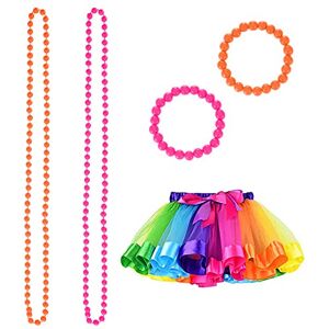 YSDYY 1 Paquet de Tutu coloré, Ensemble d'accessoires vestimentaires des années 80, Collier néon, Bracelet, Tutu pour Femme pour Maquillage, Spectacle, Bar, Performance de Groupe - Publicité YSDYY 1 Paquet de Tutu coloré, Ensemble d'accessoires vestimentaires des années 80, Collier néon, Bracelet, Tutu pour Femme pour Maquillage, Spectacle, Bar, Performance de Groupe - Publicité