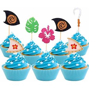 JeVenis 30PCS hawaii Inspiré Cupcake Toppers Fête D'anniversaire Décoration Voile De Bateau Tourbillons Crochets Feuilles De Fleurs Hawaïennes pour Tropical Luau Fête D'été Bébé - Publicité JeVenis 30PCS hawaii Inspiré Cupcake Toppers Fête D'anniversaire Décoration Voile De Bateau Tourbillons Crochets Feuilles De Fleurs Hawaïennes pour Tropical Luau Fête D'été Bébé - Publicité
