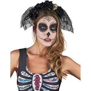 DEGUISE TOI Serre-tête noir voile dentelle Dia De Los Muertos Serre tête Taille Unique Noir Accessoires pour déguisement Polyester et Plastique - Halloween-carnaval - Publicité DEGUISE TOI Serre-tête noir voile dentelle Dia De Los Muertos Serre tête Taille Unique Noir Accessoires pour déguisement Polyester et Plastique - Halloween-carnaval - Publicité