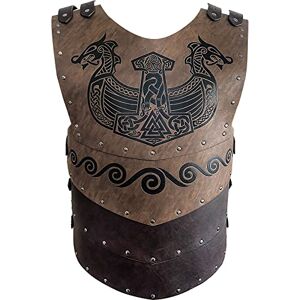 HiiFeuer Viking Casque en Similicuir Gaufré Armure de Poitrine de Hache, Armure en Cuir de Chevalier Médiéval Rétro pour LARP/Cosplay(Marron B) - Publicité HiiFeuer Viking Casque en Similicuir Gaufré Armure de Poitrine de Hache, Armure en Cuir de Chevalier Médiéval Rétro pour LARP/Cosplay(Marron B) - Publicité