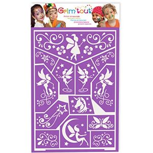 GRIM'TOUT Pochoir Maquillage Enfant Fées 21x15 cm Reutilisable et Lavable Idéal Fête, Kermesse et Anniversaire Kit Peinture Visage, Dessin, Tatouage Temporaire Fille, Garçon - Publicité GRIM'TOUT Pochoir Maquillage Enfant Fées 21x15 cm Reutilisable et Lavable Idéal Fête, Kermesse et Anniversaire Kit Peinture Visage, Dessin, Tatouage Temporaire Fille, Garçon - Publicité