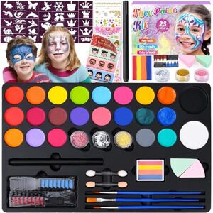 TEGOVE Palette de Maquillage Enfants,23 Couleurs Kit de Peinture pour Le Visage pour Enfants,Peinture Corporelle pour Le Visage,Peinture Visage Enfantss pour Halloween,Noël,Carnaval Maquillage - Publicité TEGOVE Palette de Maquillage Enfants,23 Couleurs Kit de Peinture pour Le Visage pour Enfants,Peinture Corporelle pour Le Visage,Peinture Visage Enfantss pour Halloween,Noël,Carnaval Maquillage - Publicité