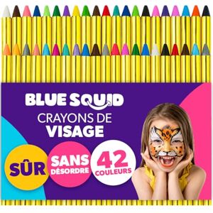 Blue Squid Crayons de Peinture Visage pour Enfants Kit Étui 42 Couleurs Vives, Mines Extensibles à Base d’Eau Maquillage Corporel Fête d’Anniversaire, Théâtre, École, Carnaval, Festival, Halloween - Publicité Blue Squid Crayons de Peinture Visage pour Enfants Kit Étui 42 Couleurs Vives, Mines Extensibles à Base d’Eau Maquillage Corporel Fête d’Anniversaire, Théâtre, École, Carnaval, Festival, Halloween - Publicité