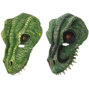 YROHGKPN Masque de dinosaure dragon d'Halloween en mousse polyuréthane Costume de dinosaure Costume de fête Costume de cosplay Costume de carnaval, Green Tyrannosaurus, taille unique - Publicité YROHGKPN Masque de dinosaure dragon d'Halloween en mousse polyuréthane Costume de dinosaure Costume de fête Costume de cosplay Costume de carnaval, Green Tyrannosaurus, taille unique - Publicité