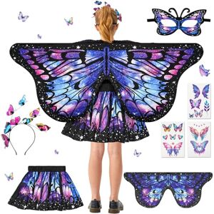 Haozozo Deguisement Papillon Fille, Déguisement Carnaval Fille avec Ailes de Papillon, Jupe, Bandeau, Masque et Autocollants de Papillon, Ailes de Papillon Déguisement Enfant pour Carnaval & Halloween - Publicité Haozozo Deguisement Papillon Fille, Déguisement Carnaval Fille avec Ailes de Papillon, Jupe, Bandeau, Masque et Autocollants de Papillon, Ailes de Papillon Déguisement Enfant pour Carnaval & Halloween - Publicité